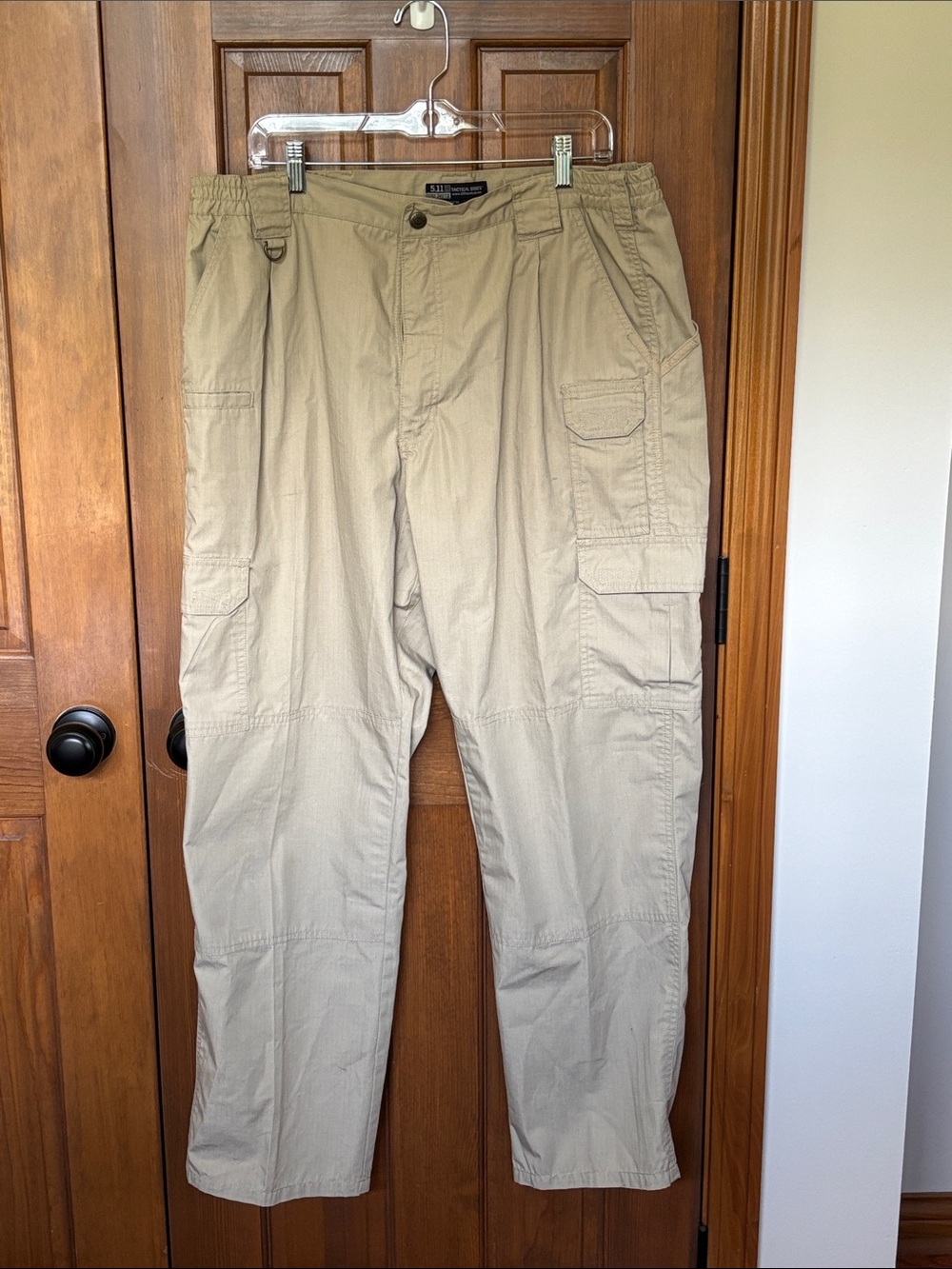 5.11 Tactical Men's Taclite Pro Ripstop Cargo Khaki/Beige Tone Pants size 38/32